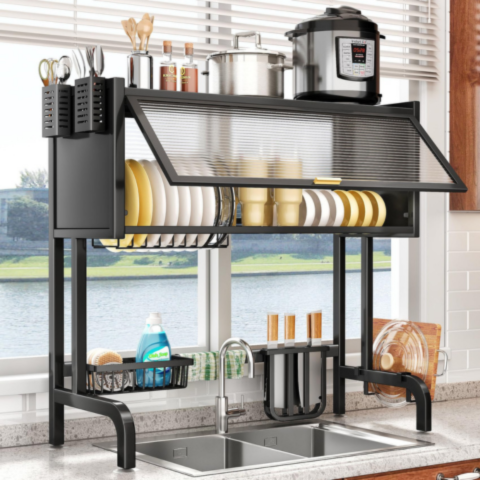 Organizador de Cocina Multifuncional en Acero Inoxidable + REGALO: Kit de Utensilios
