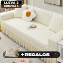 [Llevá 2 Pagá 1] Funda para Sofá Santino en Algodón y Poliéster (¡Diseño Majestuoso y Confortable!) +2 Almohadas de Regalo