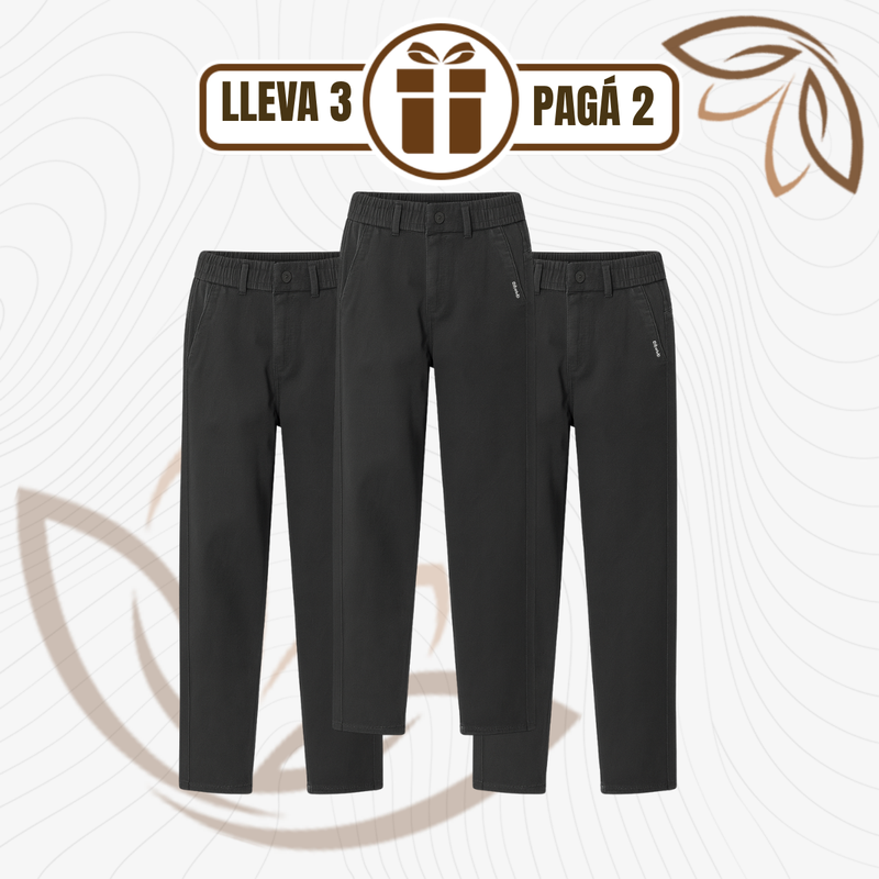 [Llevá 3 Pagá 2] Pantalón Ajustable Vitoria en Algodón y Elastano (¡Se adapta a tu cuerpo con estilo!)