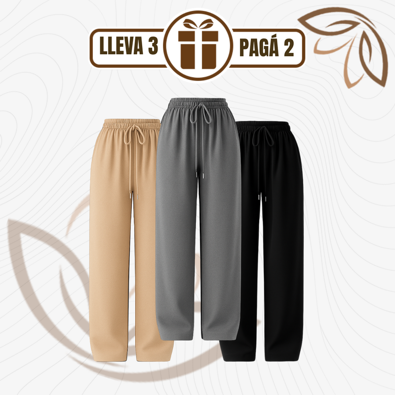 [Llevá 3 Pagá 2] Pantalón Femenino Ariel en Tela tipo Jogger de Cintura Alta (¡Liviano, suelto y sofisticado!)
