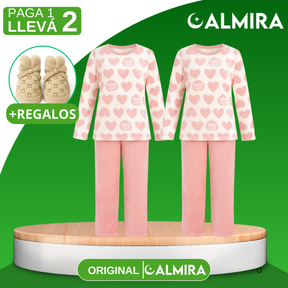 [Llevá 1 y Recibí 2] Pijama Femenino de Algodón y Poliéster (¡Comodidad para tus Noches de Sueño!) +REGALOS: Pantuflas