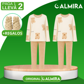 [Llevá 1 y Recibí 2] Pijama Femenino de Algodón y Poliéster (¡Comodidad para tus Noches de Sueño!) +REGALOS: Pantuflas