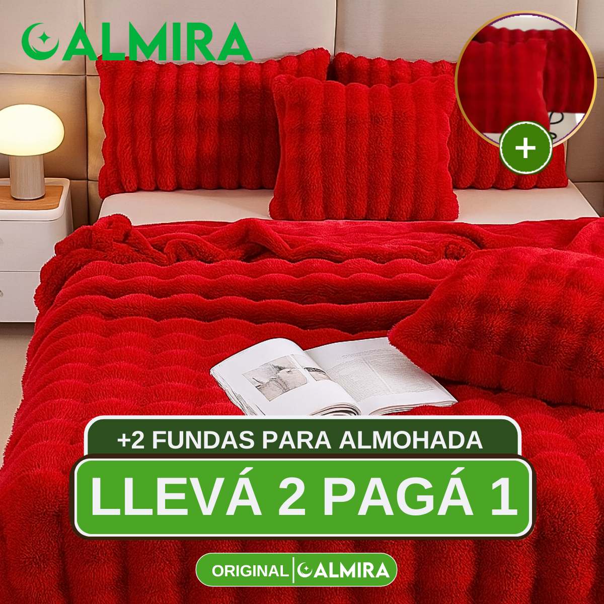 ¡Promo! Llevá 2, Pagá 1 – Frazada 100% Algodón Premium + 2 Fundas GRATIS