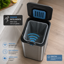 [LLEVÁ 2 PAGÁ 1] Tacho de Basura Smart Antiolores de Acero Inoxidable con Apertura Automática