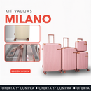 Kit de 4 Valijas Milano™ en ABS Reforzado con Giro 360° y Diseño Antirrayado
