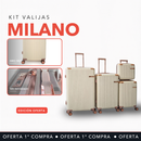 Kit de 4 Valijas Milano™ en ABS Reforzado con Giro 360° y Diseño Antirrayado