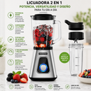 [Comprá 2 y Pagá 1] Licuadora Multiuso Lumax con Jarra de Vidrio + REGALO: Porta Especias Vertical con 16 Frascos - ¡ÚLTIMAS UNIDADES!