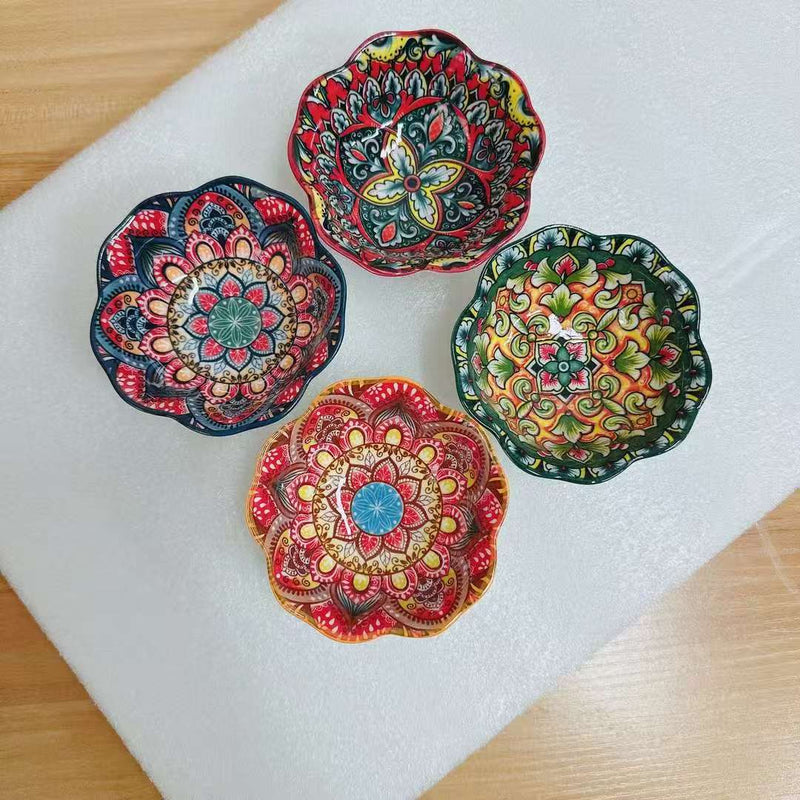 Juego de Comedor Completo de 14 Piezas en Cerámica con Estampa Elegante y Diseño Atemporal