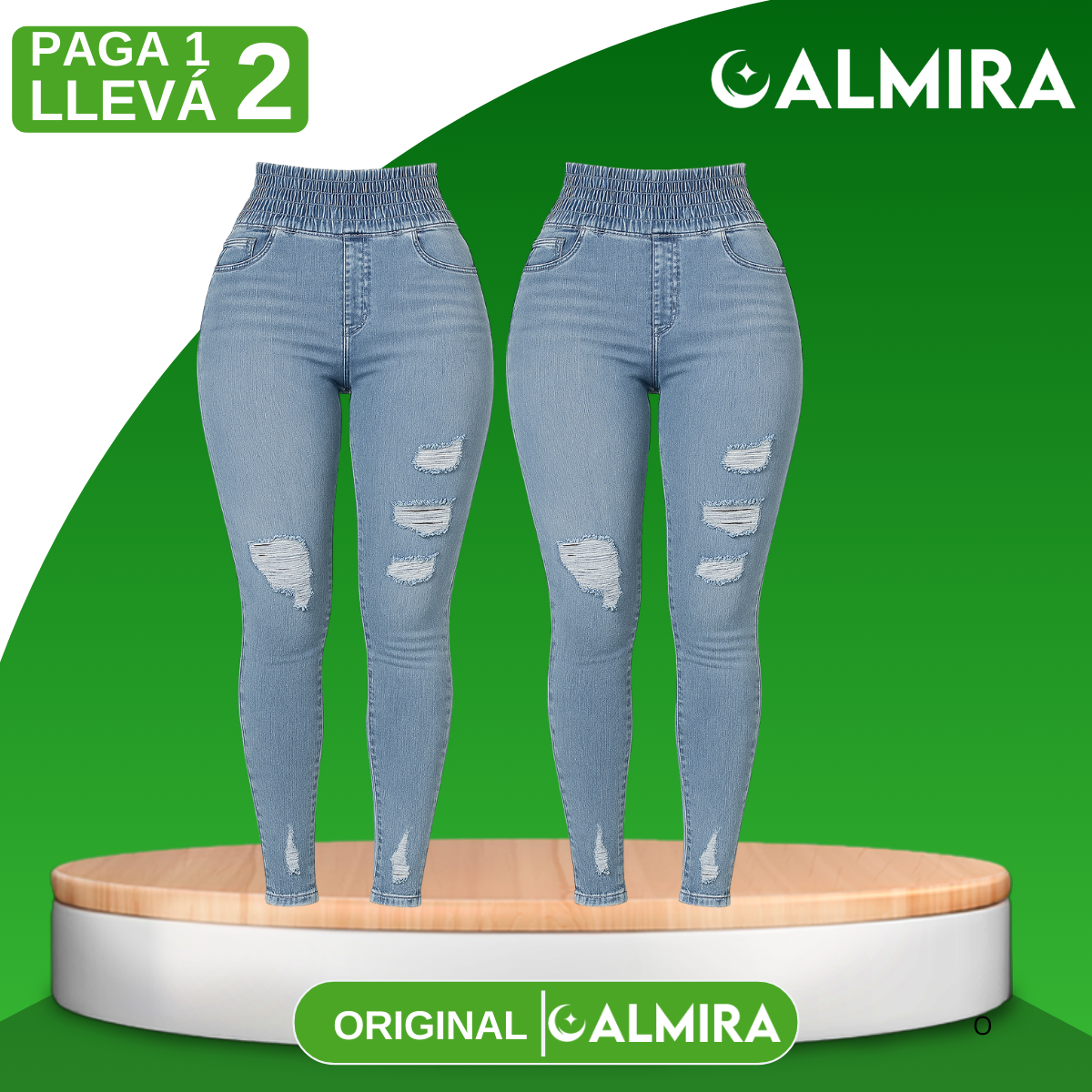 [Llevá 2 Pagá 1] Pantalón de Mujer en Jean Modelador (¡Moldea con Comodidad!)