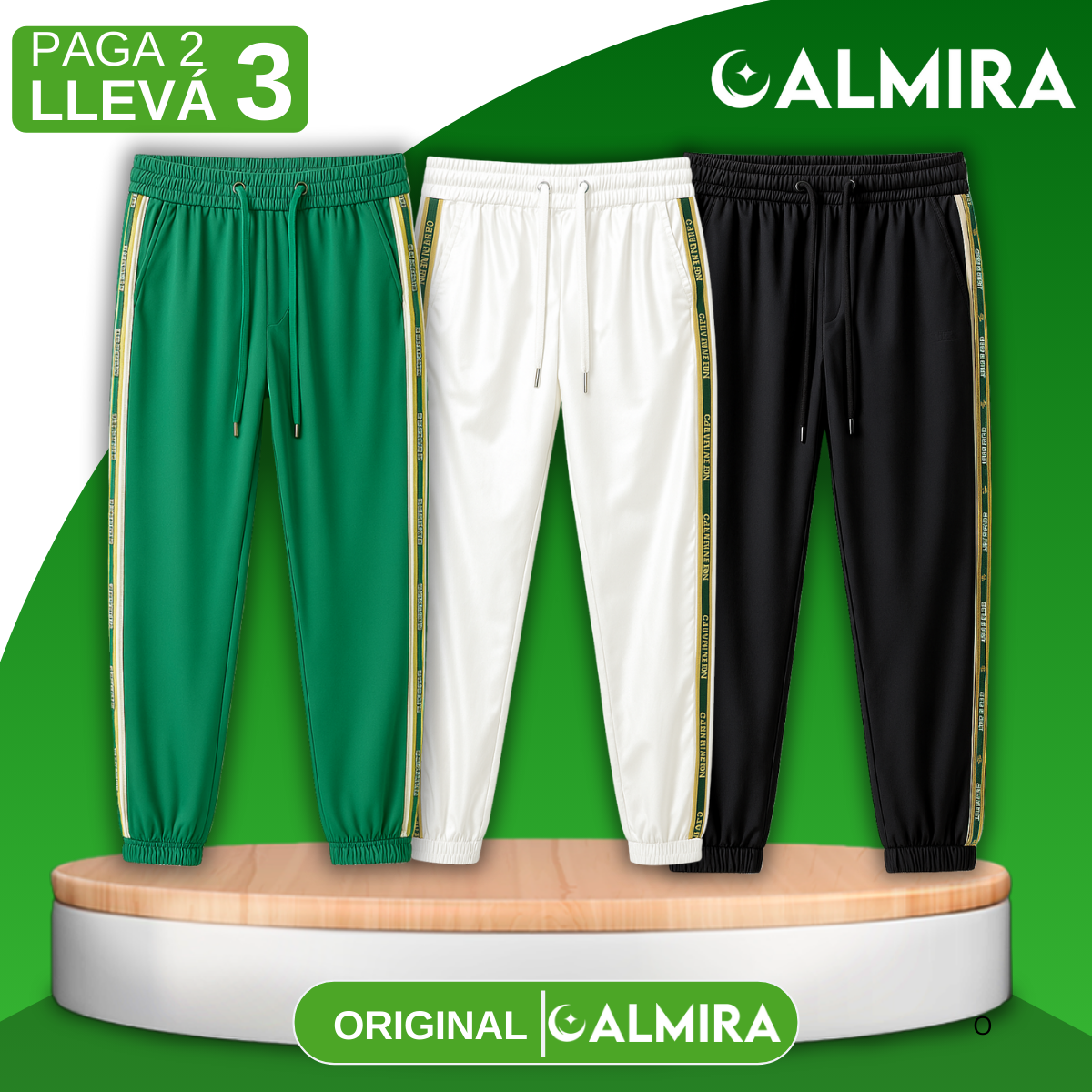 [Llevá 3 Pagá 2] Pantalón Femenino en Seda Hielo y Poliéster (Encanto para el día a día!)