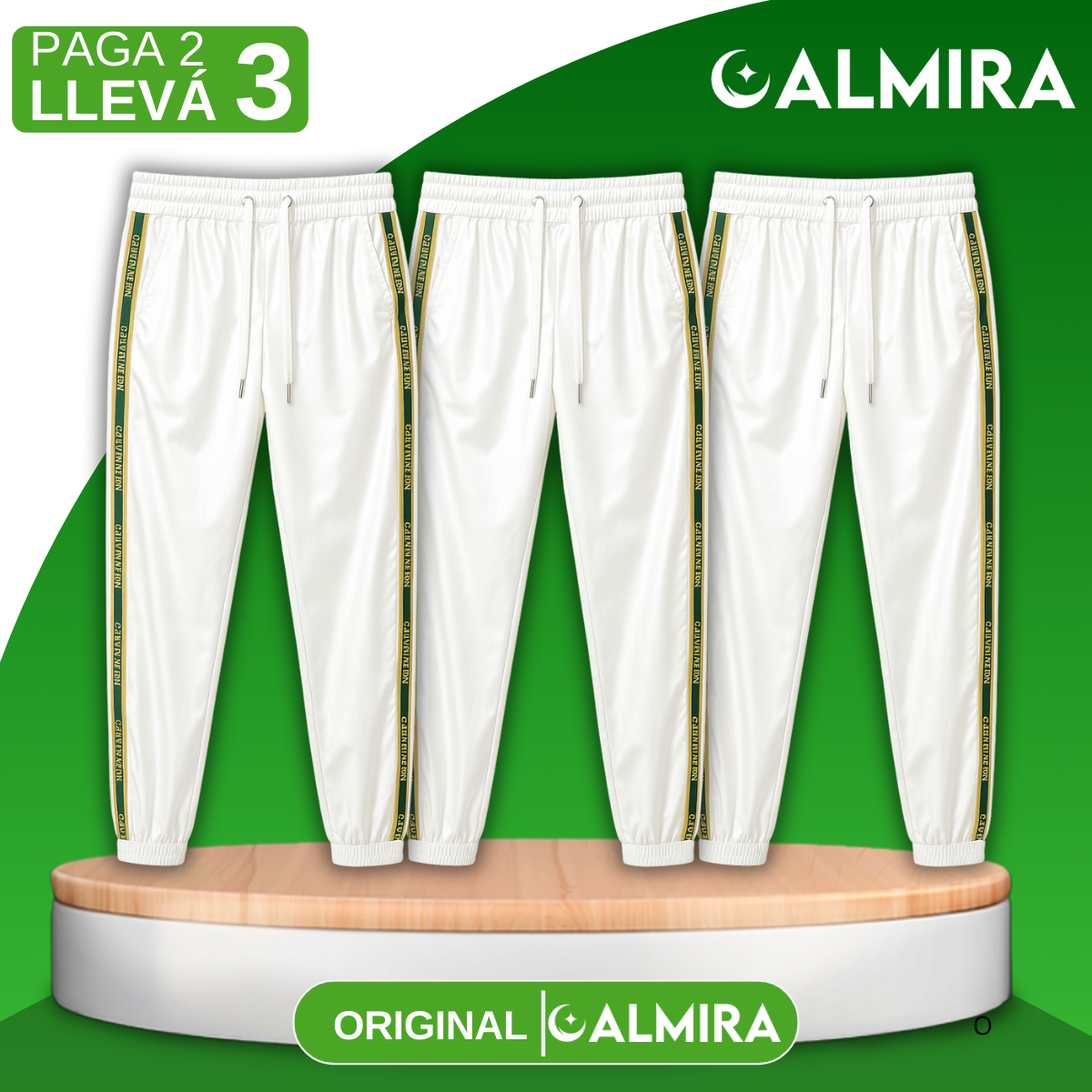 [Llevá 3 Pagá 2] Pantalón Femenino en Seda Hielo y Poliéster (Encanto para el día a día!)