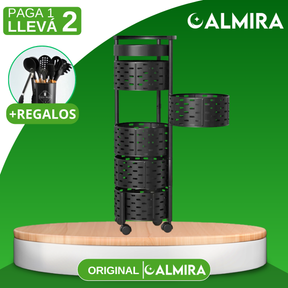 [Comprá 1 Llevá 2] Frutera Articulada de Acero Inoxidable Giratoria de 3/4/5 Niveles +REGALO: Kit de Utensilios de Cocina