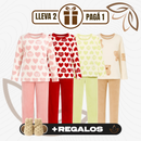 [Llevá 1 y Recibí 2] Pijama Femenino de Algodón y Poliéster (¡Comodidad para tus Noches de Sueño!) +REGALOS: Pantuflas