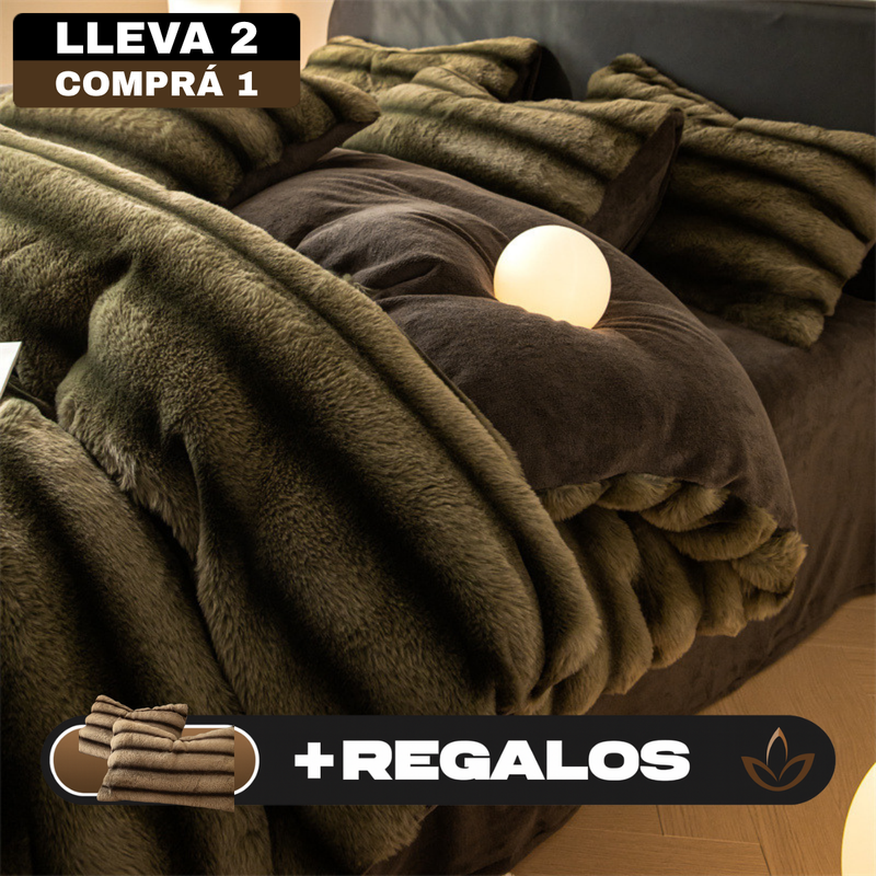 [Llevá 2 Pagá 1] Juego de Cama Diana Aterciopelado Antialérgico (¡Hotel 5 Estrellas en tu Habitación!) +REGALOS: 2 Fundas para Almohada