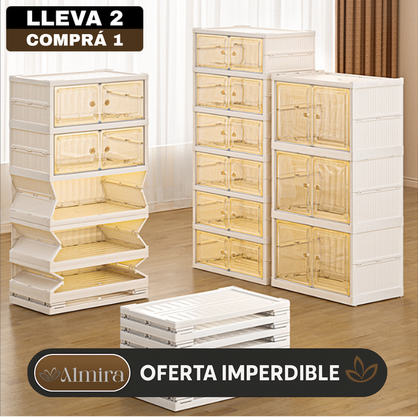 [Llevá 2 Pagá 1] Organizador de Zapatos Desmontable con Puertas Dobles (¡Armado Instantáneo!)