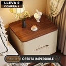 [Llevá 2 Pagá 1] Organizador de Mesita de Luz con 2 Cajones de Madera (¡Moderno y Práctico!)