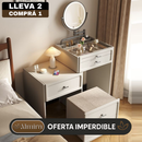 [Llevá 2 Pagá 1] Mesita Organizadora de Dormitorio de Madera con 4 Cajones y Compartimentos Inteligentes