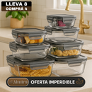 [Pagás 4, Te Llevás 8] Set de Recipientes Herméticos de Vidrio Templado