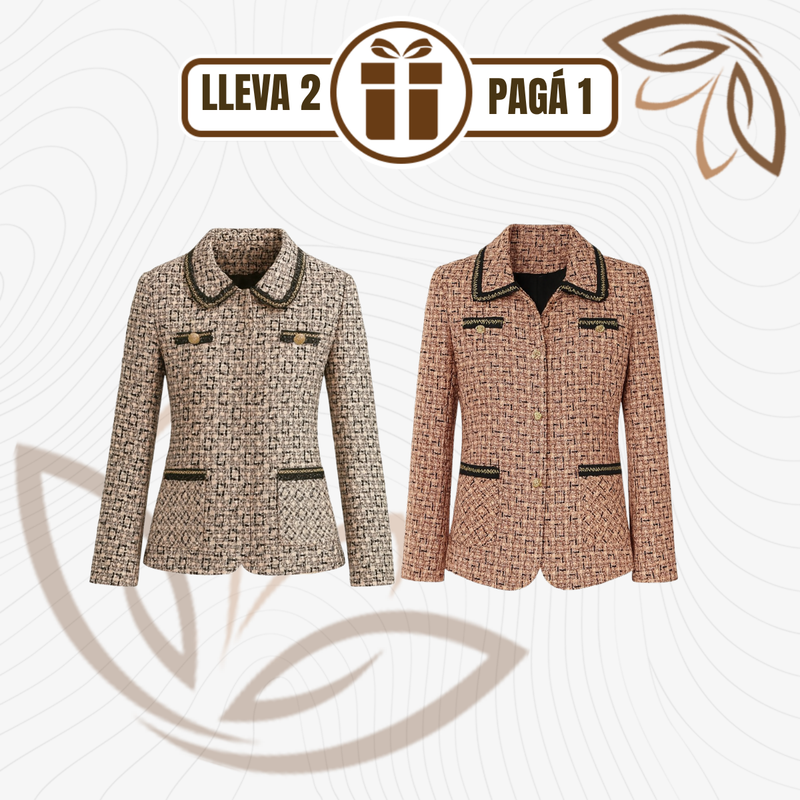 [Llevá 2 Pagá 1] Blazer Femenino Isabella en Tweed Premium (¡Elegancia Atemporal y Terminación Sofisticada!)